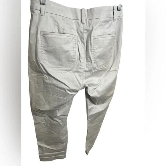 Vince Low-Rise Washed Cotton Crop Pant size 8 Lunar Dust gray - Picture 4 of 14
